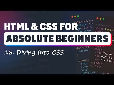 HTML & CSS for Absolute Beginners: Intro to CSS