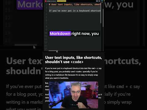 Using code elements when you should be using kbd?