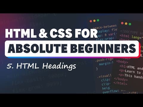 HTML & CSS for Absolute Beginners: HTML Headings